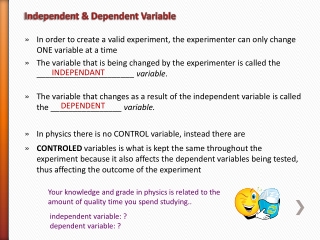 Independent & Dependent Variable