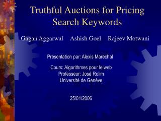 Truthful Auctions for Pricing Search Keywords