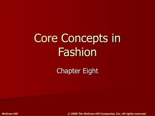 Core Concepts in Fashion