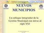 NUEVOS MUNICIPIOS