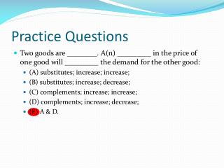 Practice Questions