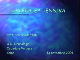 LA CEFALEA TENSIVA