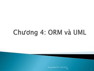 Chương 4: ORM và UML