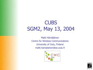 CUBS SGM2, May 13, 2004