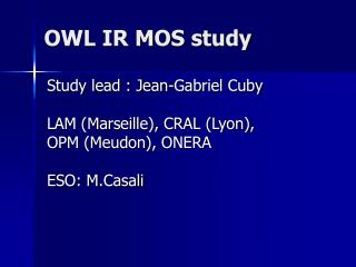 OWL IR MOS study