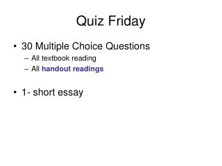 Quiz Friday