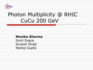 Photon Multiplicity @ RHIC CuCu 200 GeV