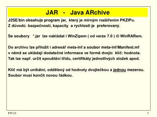 JAR - Java ARchive