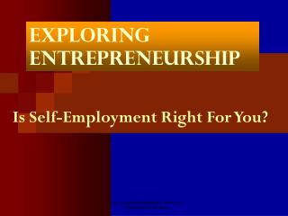 Exploring Entrepreneurship