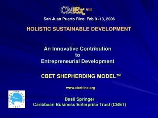 An Innovative Contribution to Entrepreneurial Development