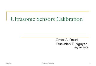 Ultrasonic Sensors Calibration