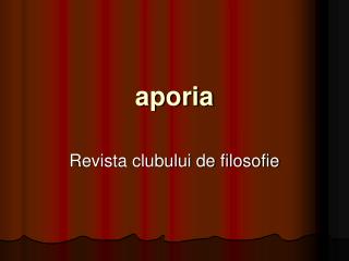 aporia