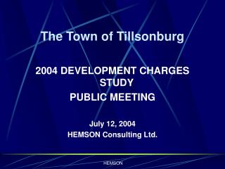 The Town of Tillsonburg