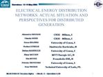 ELECTRICAL ENERGY DISTRIBUTION NETWORKS: ACTUAL SITUATION AND PERSPECTIVES FOR DISTRIBUTED GENERATION