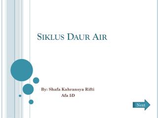 Siklus Daur Air