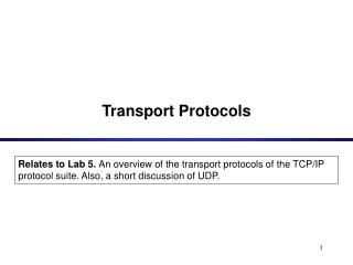 Transport Protocols