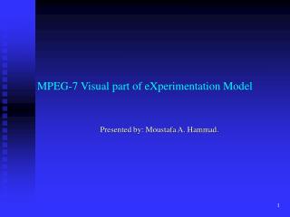 MPEG-7 Visual part of eXperimentation Model