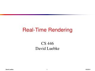 Real-Time Rendering