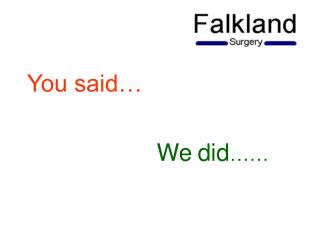 You said…