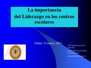 La importancia del Liderazgo en los centros escolares