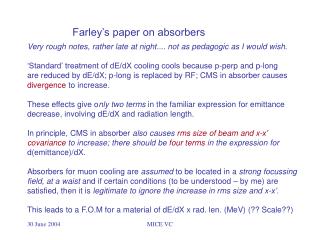 Farley’s paper on absorbers