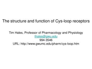 The structure and function of Cys-loop receptors