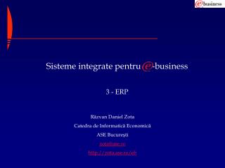Sisteme integrate pentru -business 3 - ERP