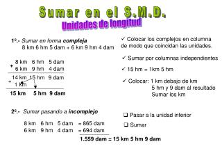 Sumar en el S.M.D.