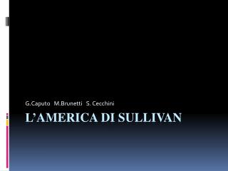 L’ america di sullivan