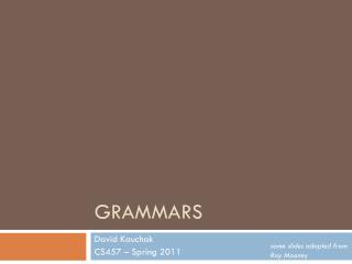 Grammars
