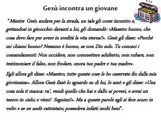 Gesù incontra un giovane