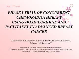 PHASE I TRIAL OF CONCURRENT CHEMORADIOTHERAPY