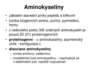 Aminokyseliny