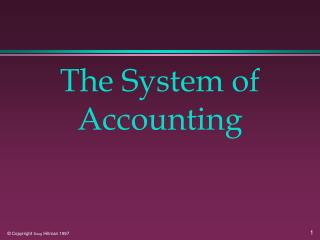 The System of Accounting