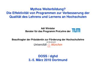 DOSS / dghd 3.-5. März 2010 Dortmund