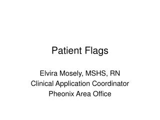 Patient Flags