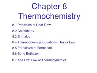 Chapter 8 Thermochemistry