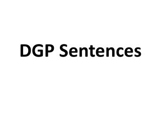 DGP Sentences