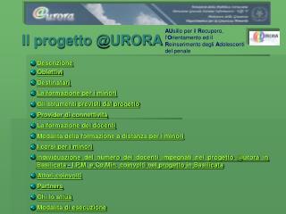 Il progetto @URORA