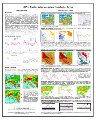 NWP in Croatian Meteorological and Hydrological Service