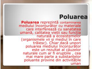 Poluarea