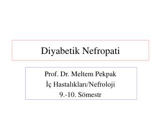 Diyabetik Nefropati