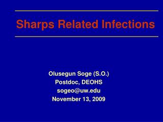 Sharps Related Infections