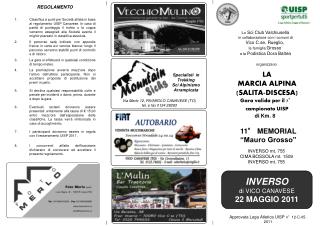 Lo Sci Club Valchiusella in collaborazione con i comuni di Vico C.se, Rueglio,