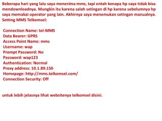 web Setting MMS Telkomsel MUH MIFTAHUL ULUM