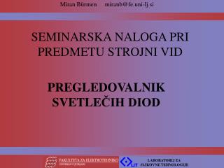 SEMINARSKA NALOGA PRI PREDMETU STROJNI VID