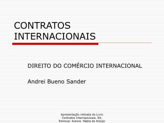 CONTRATOS INTERNACIONAIS