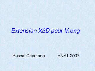 Extension X3D pour Vreng