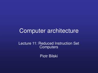 Computer architecture