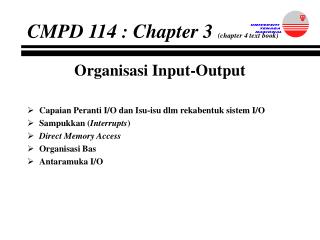 CMPD 114 : Chapter 3 (chapter 4 text book)